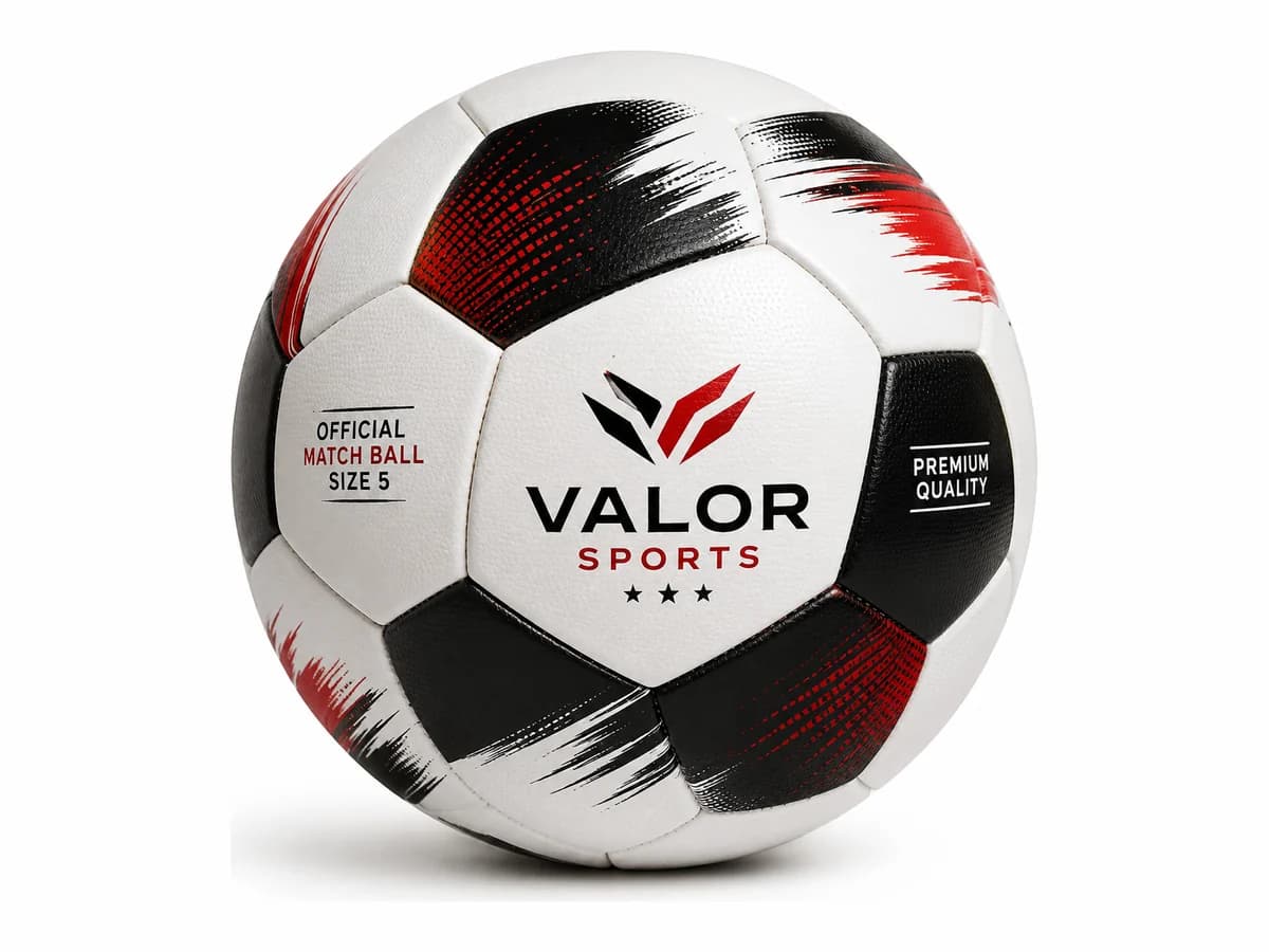 Mockup of a branded size 5 match football.